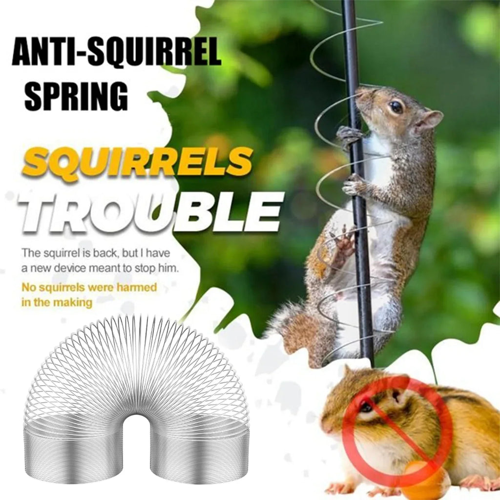 Squirrel Proof Spring Baffle for Bird Feeder – Stainless Steel