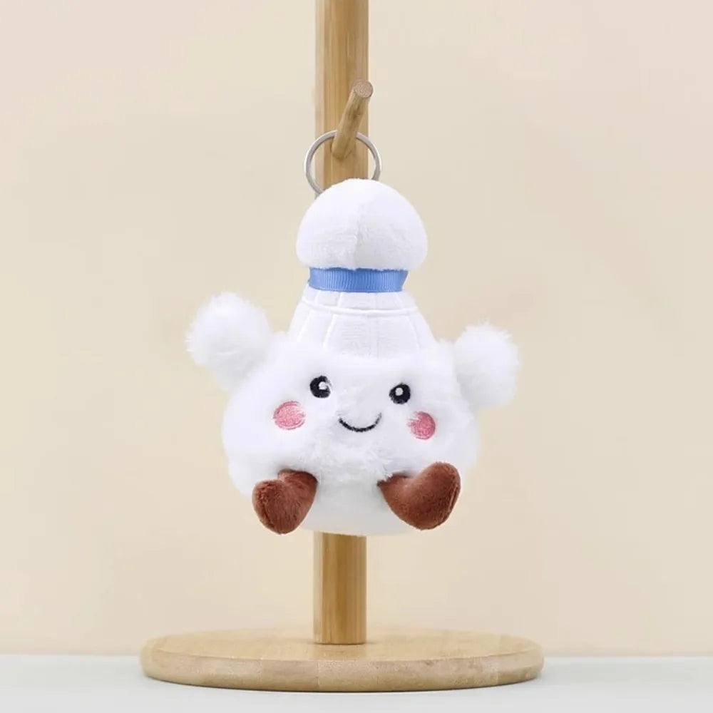 Sports Ball Plush Toy Pendant – Smiling Face Keychain Doll Gift