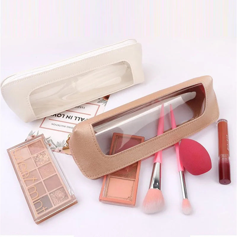 Transparent Makeup Brush Bag – Large Capacity Organizer