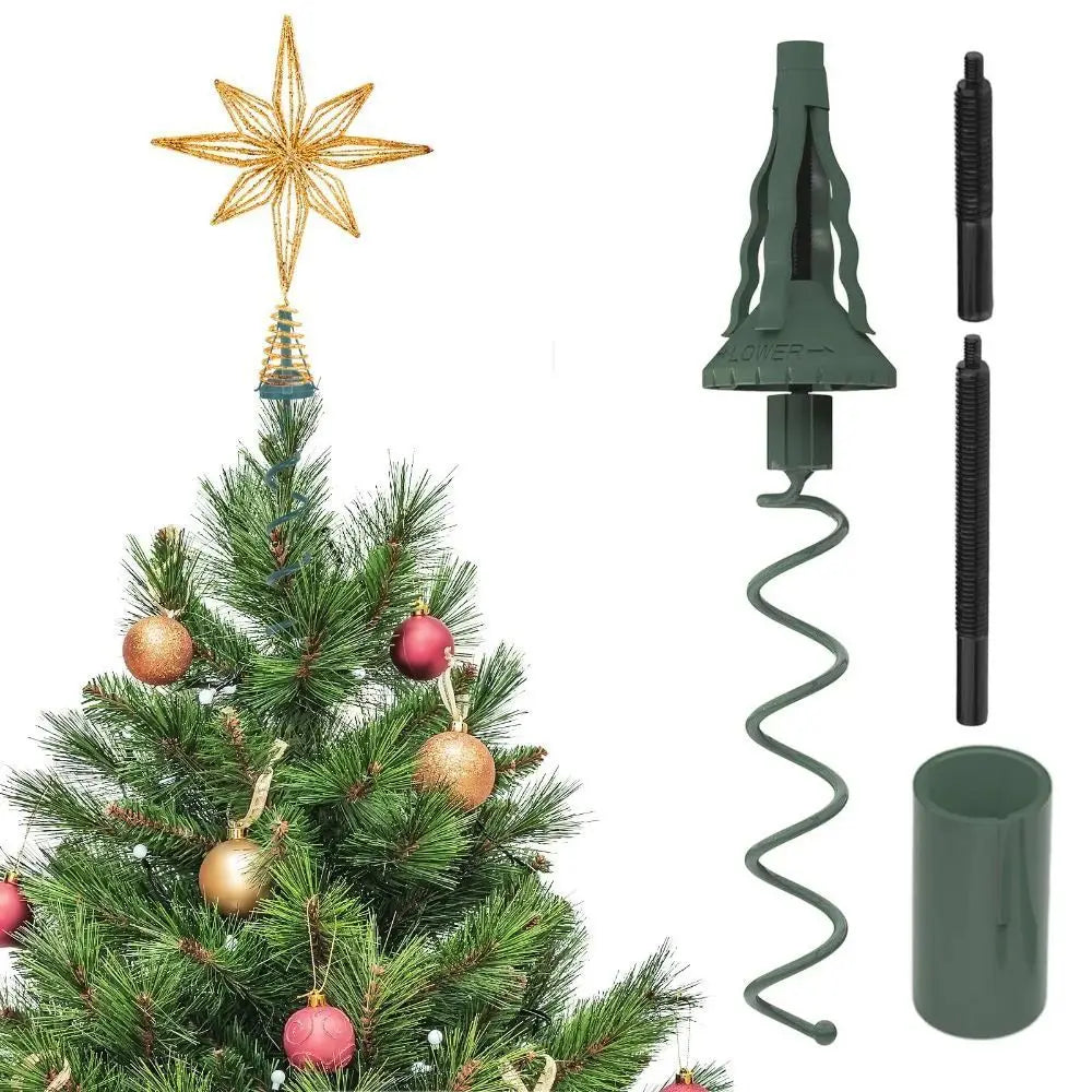 Twist-On Christmas Tree Topper Holder | Adjustable Stabilizer