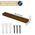 Solid Wood Vinyl Record Wall Shelf – Retro Display Mount