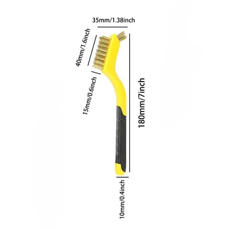 Wire Brush Set – Nylon, Brass & Stainless Steel Bristles