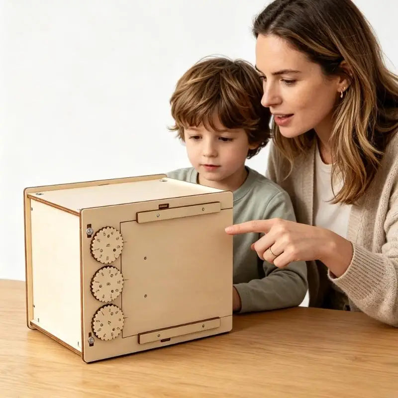 Wooden Combination Lock DIY Box Kit – 3-Code Craft Set