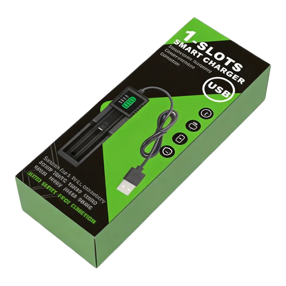 Multi-Slot Smart USB Lithium Battery Charger | IC Protection