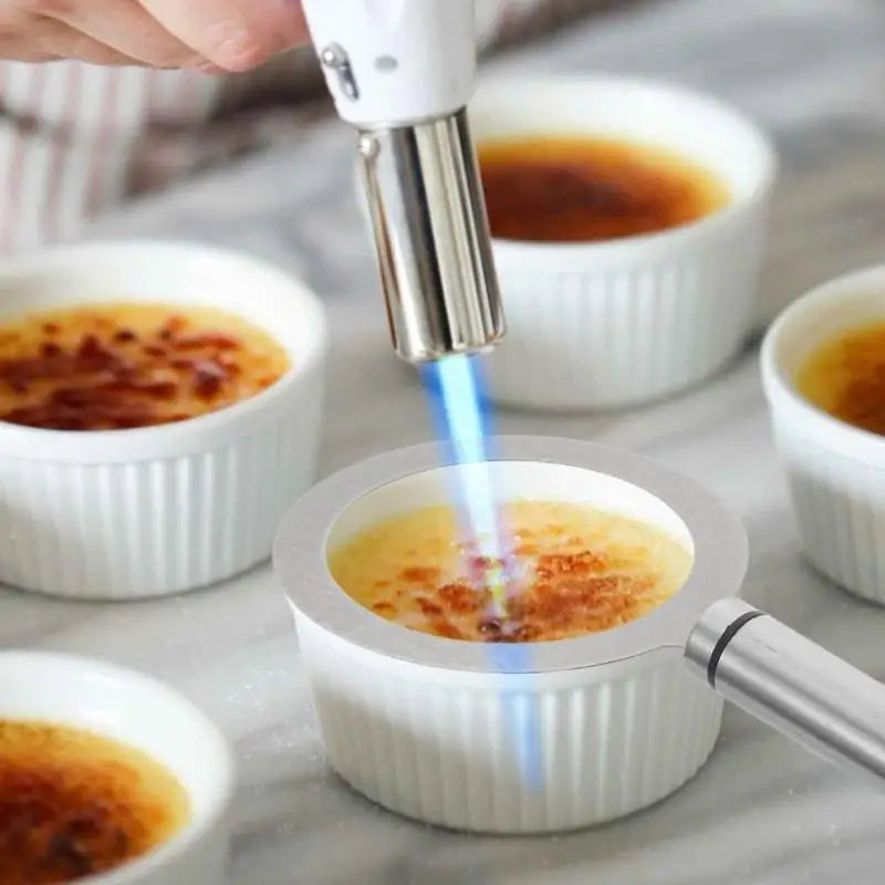Stainless Steel Brûlée Ring – S/M/L for Desserts & Milk Tea