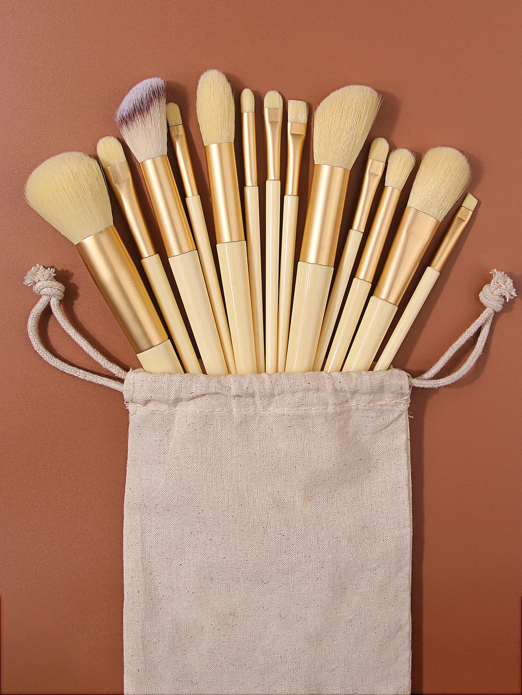 13 PCS Makeup Brush Set with Bag – Foundation & Eyeshadow