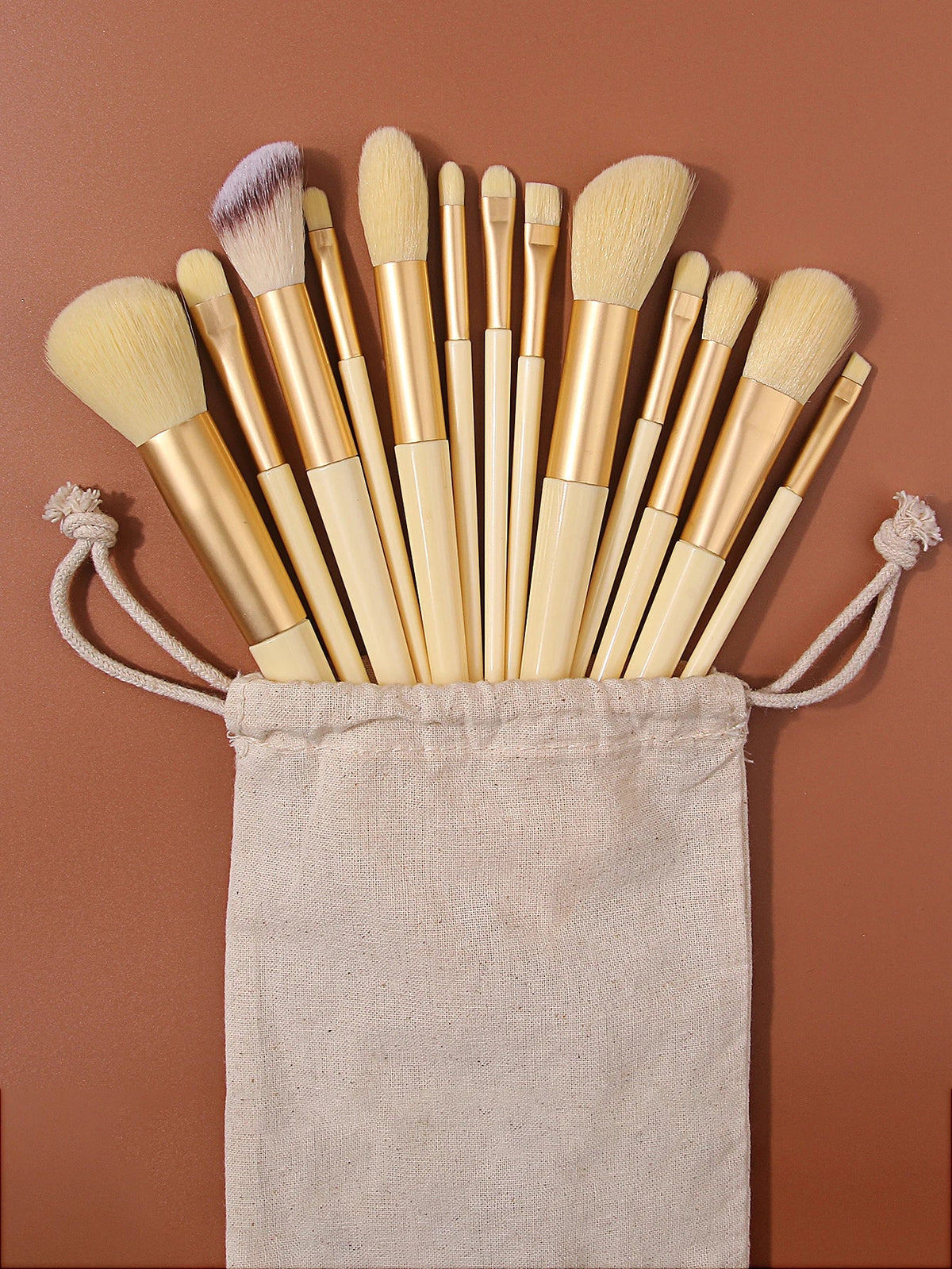 13 PCS Makeup Brush Set with Bag – Foundation & Eyeshadow