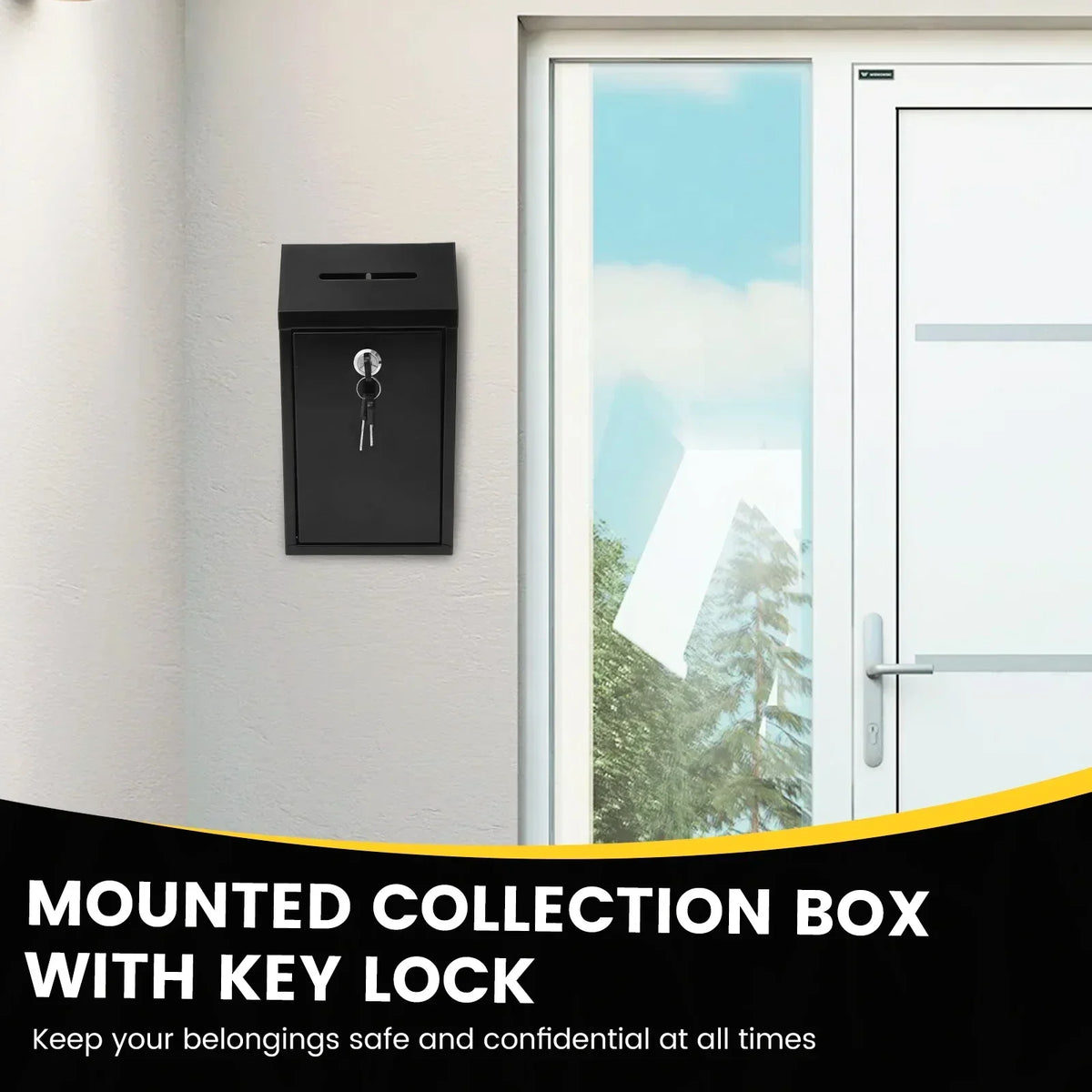 Wall Mounted Metal Lock Box – Secure Cash & Mail Drop Box