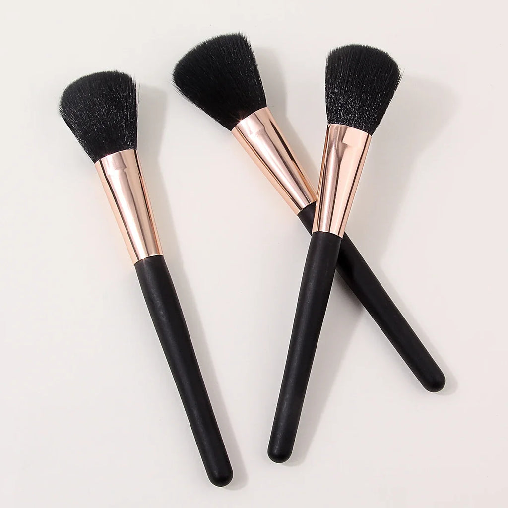 3-Piece Blush Brush Set – Powder, Contour & Bronzer Brushes