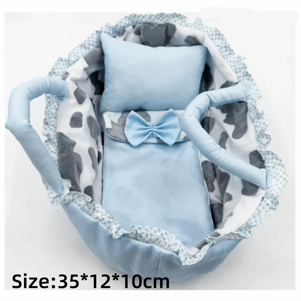 Pink Gingham Mini Basket – Dollhouse Doll Accessory 1/6 Scale