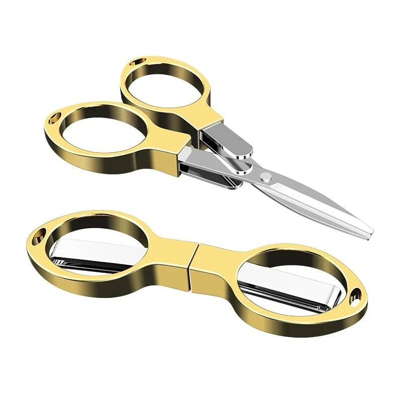 Stainless Steel Folding Scissors – Portable Retractable Travel Tool