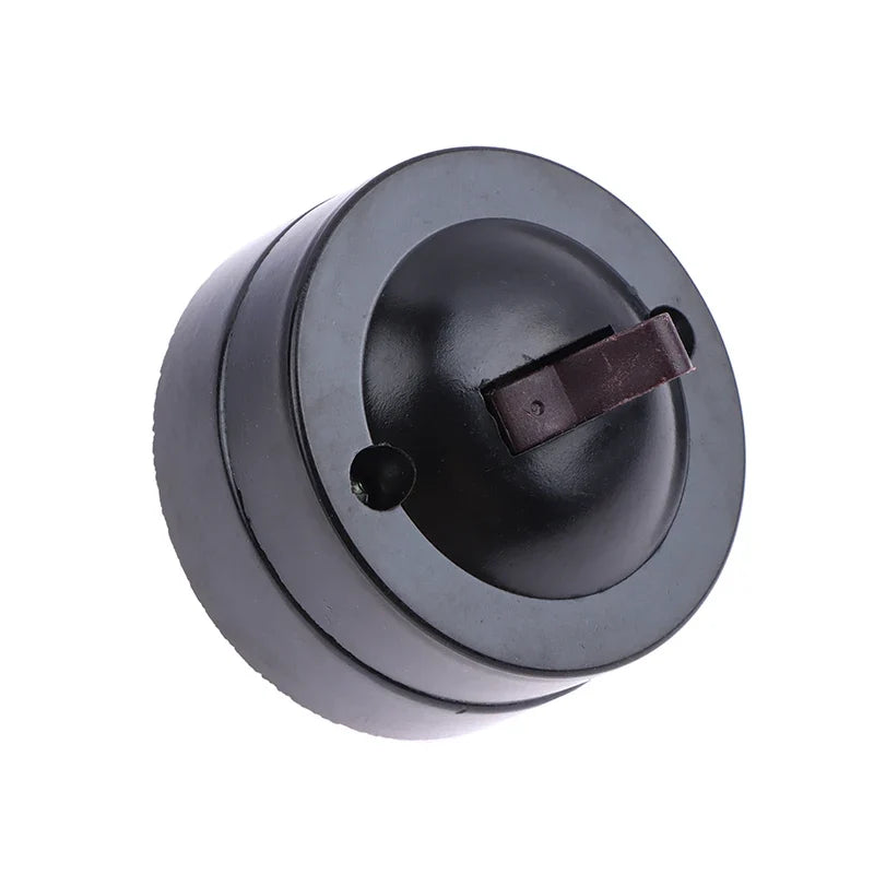 Retro Round Toggle Wall Light Switch Surface Mount 6A 250V