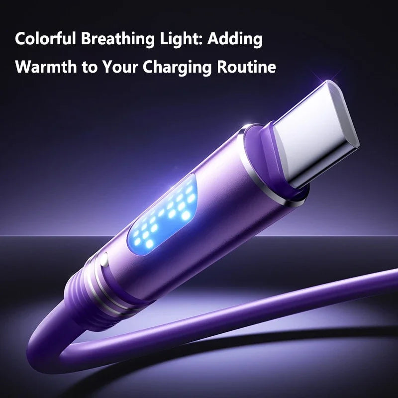 100W USB-C Fast Charging Cable – Ambient Light & Aromatherapy