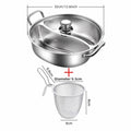32cm Stainless Steel Hot Pot Divider & Strainer Basket Set