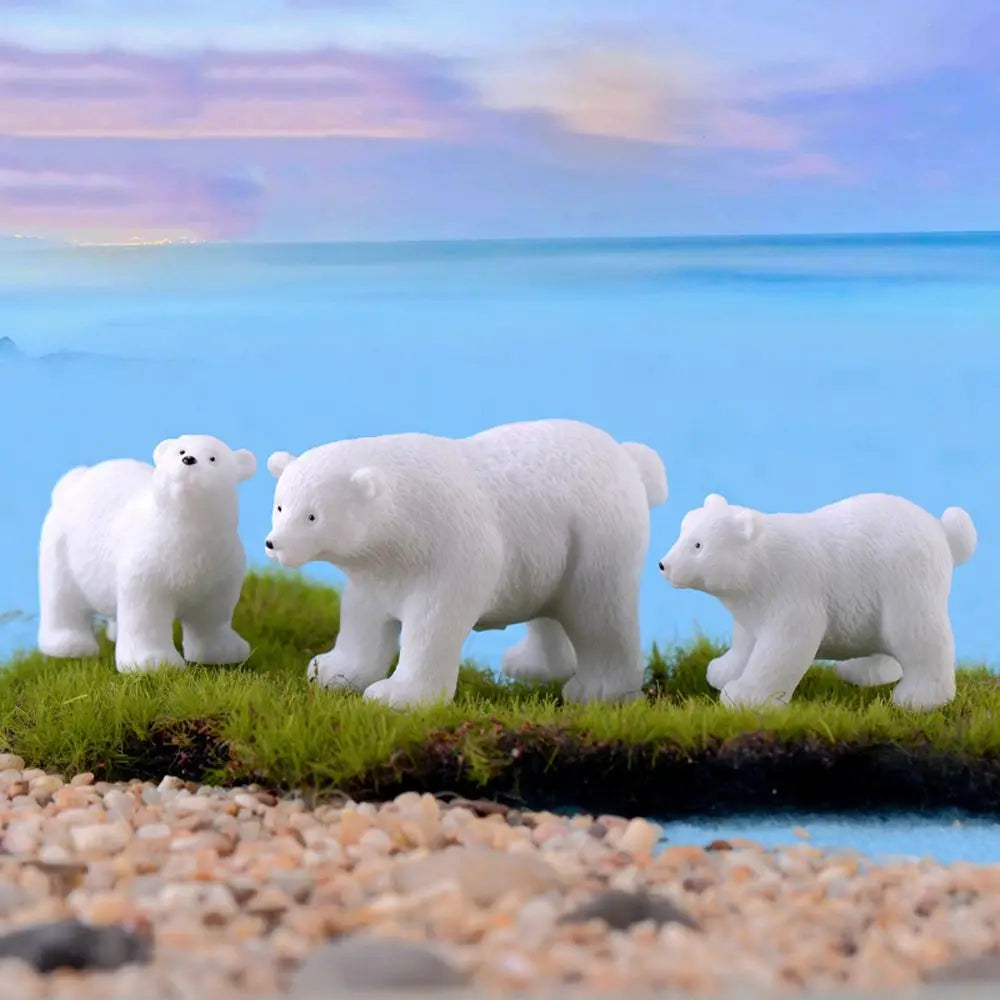 Polar Bear Resin Figurine – Micro Landscape & Fairy Garden Miniature
