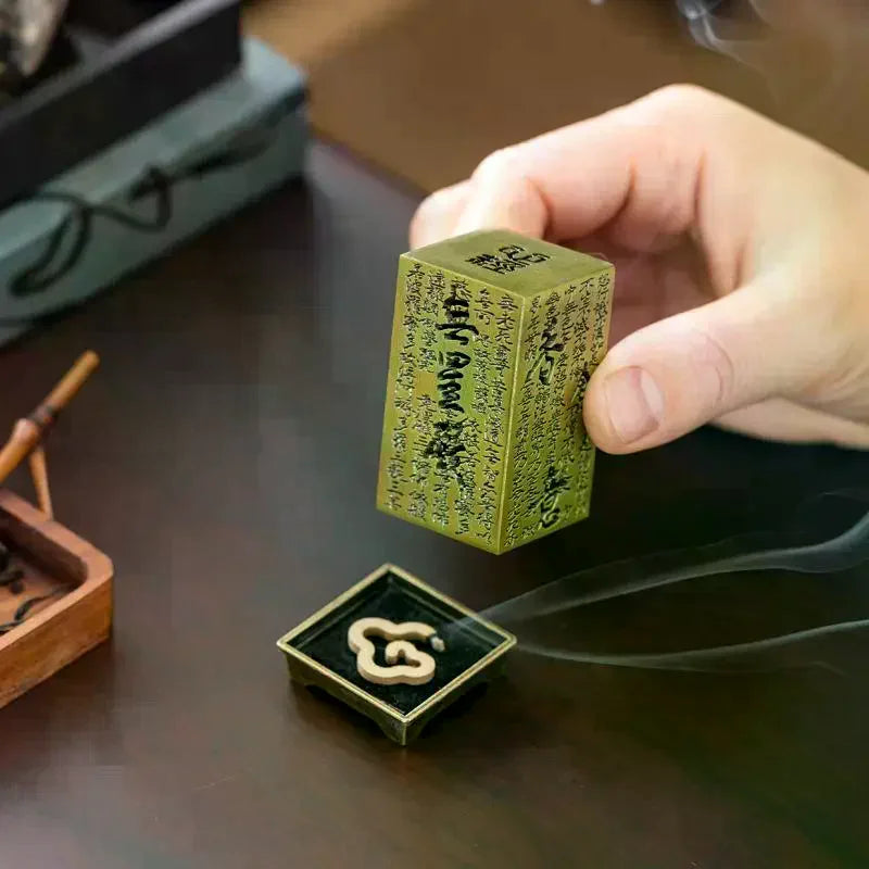 Chinese Style Alloy Square Incense Burner – Vertical Censer