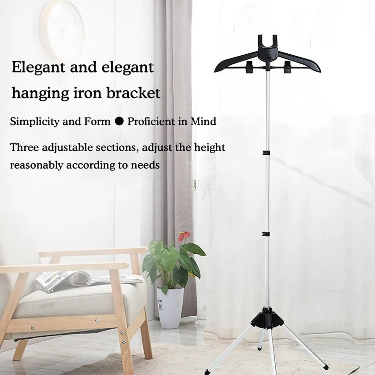 Telescopic Garment Steamer Hanger Stand – Height Adjustable, Foldable