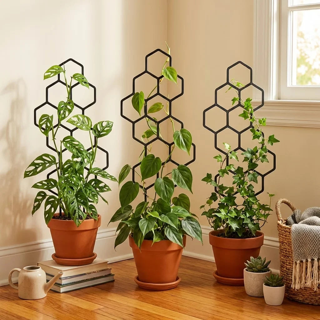 2pcs Honeycomb Grid Plant Support Climbing Frame for Flower Pots