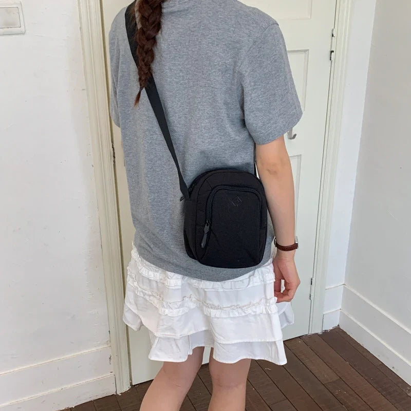 Canvas Crossbody Shoulder Bag – Women's Casual Commuter Backpack