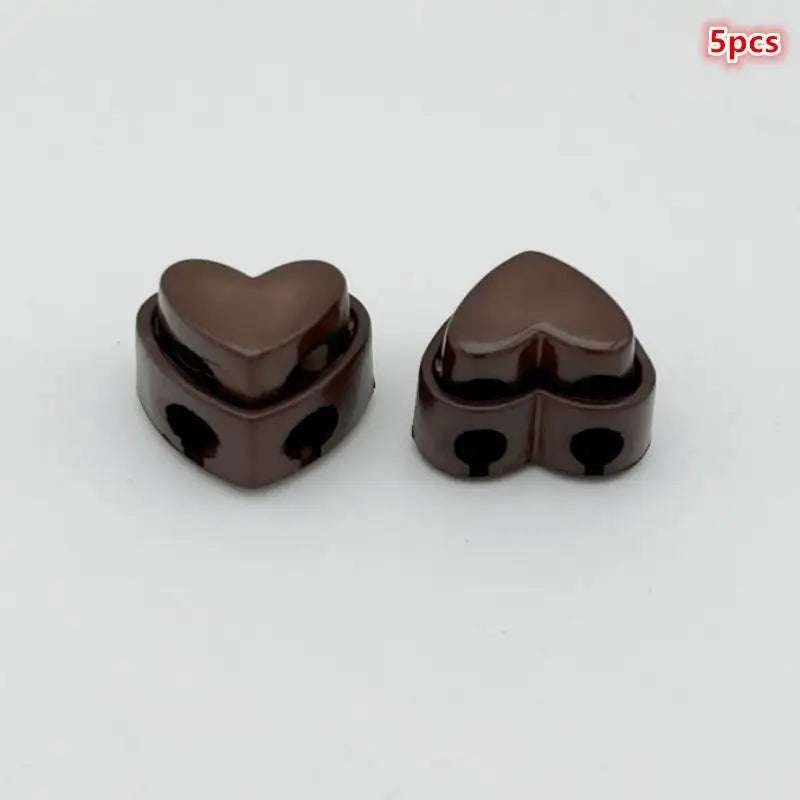 5pcs Heart-Shaped Cord Locks Spring Toggle Stoppers – 5 Pack