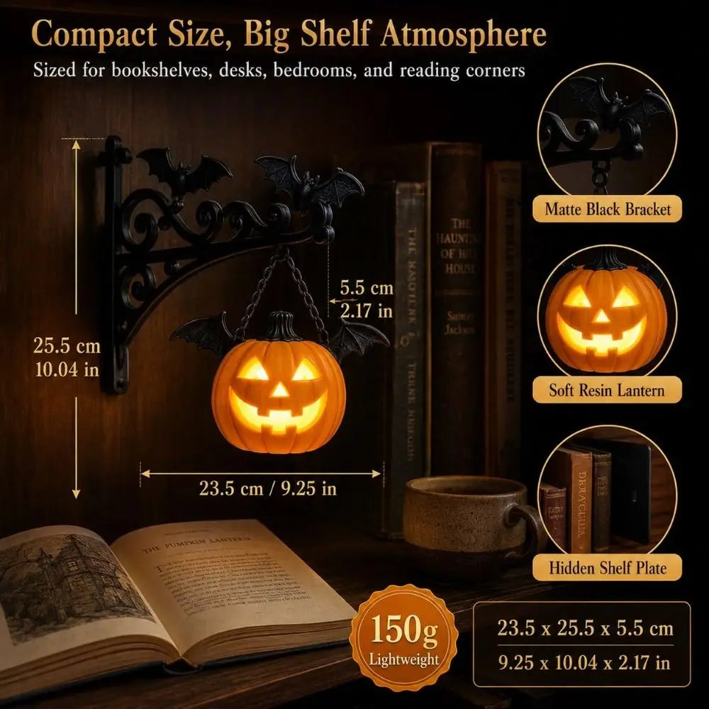 Halloween Ghost Library Shelf Lantern LED Night Light Décor