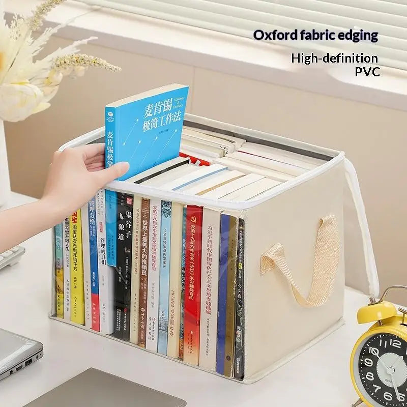 Transparent PVC Book Storage Bags with Handle – 2/3 Pcs