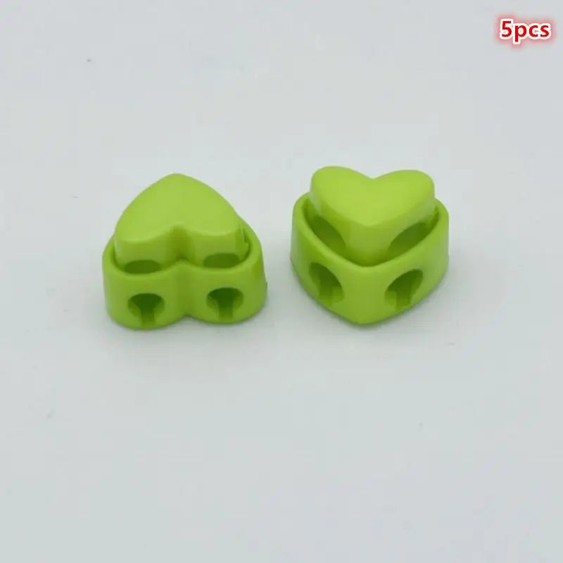 5pcs Heart-Shaped Cord Locks Spring Toggle Stoppers – 5 Pack