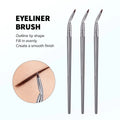 3-Piece Bent Eyeliner & Lip Brushes – Angled Precision Tip