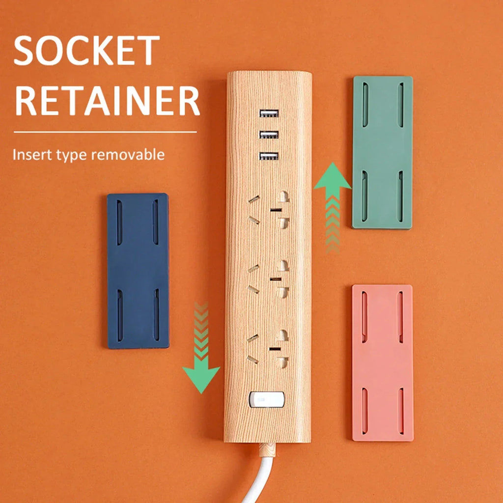 Self-Adhesive Wall Mount Power Strip Holder & Cable Organizer