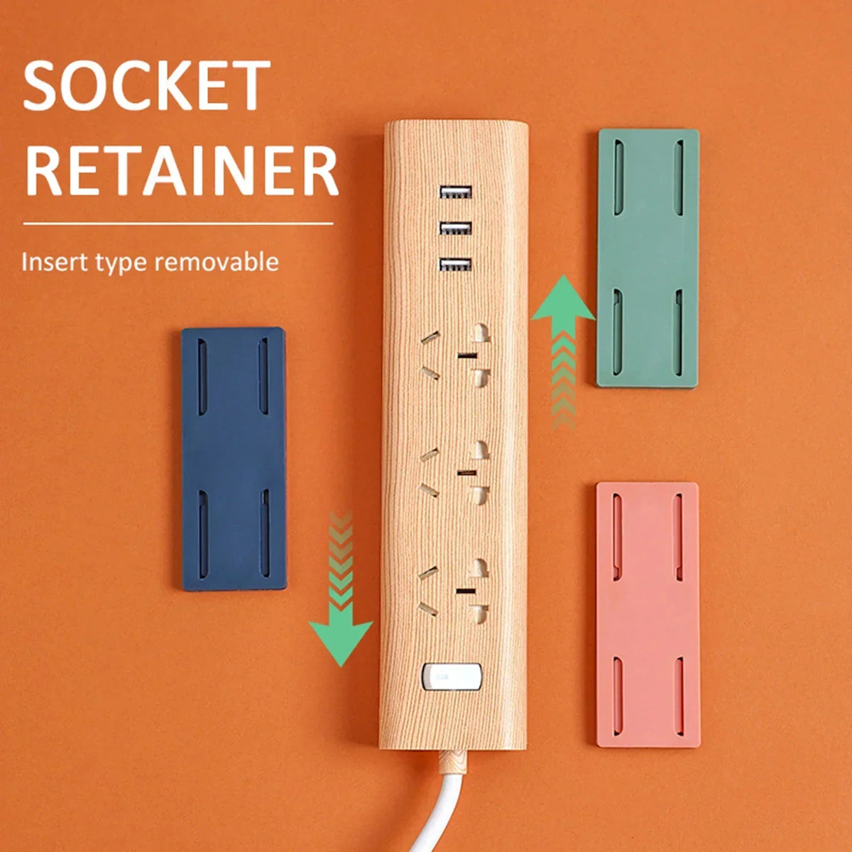 Self-Adhesive Wall Mount Power Strip Holder & Cable Organizer