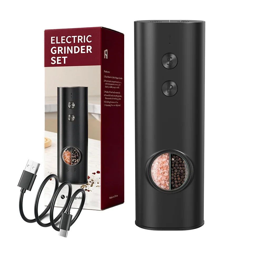 CLITON Electric Salt & Pepper Grinder | USB-C Rechargeable Set