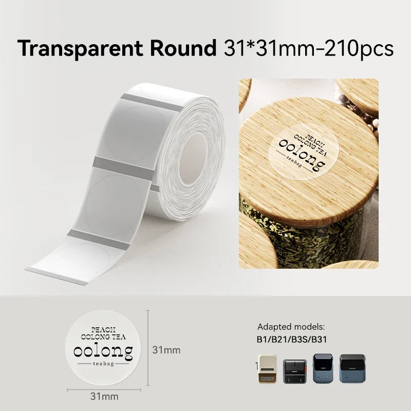 Niimbot Thermal Label Stickers – Waterproof & Oilproof Refills