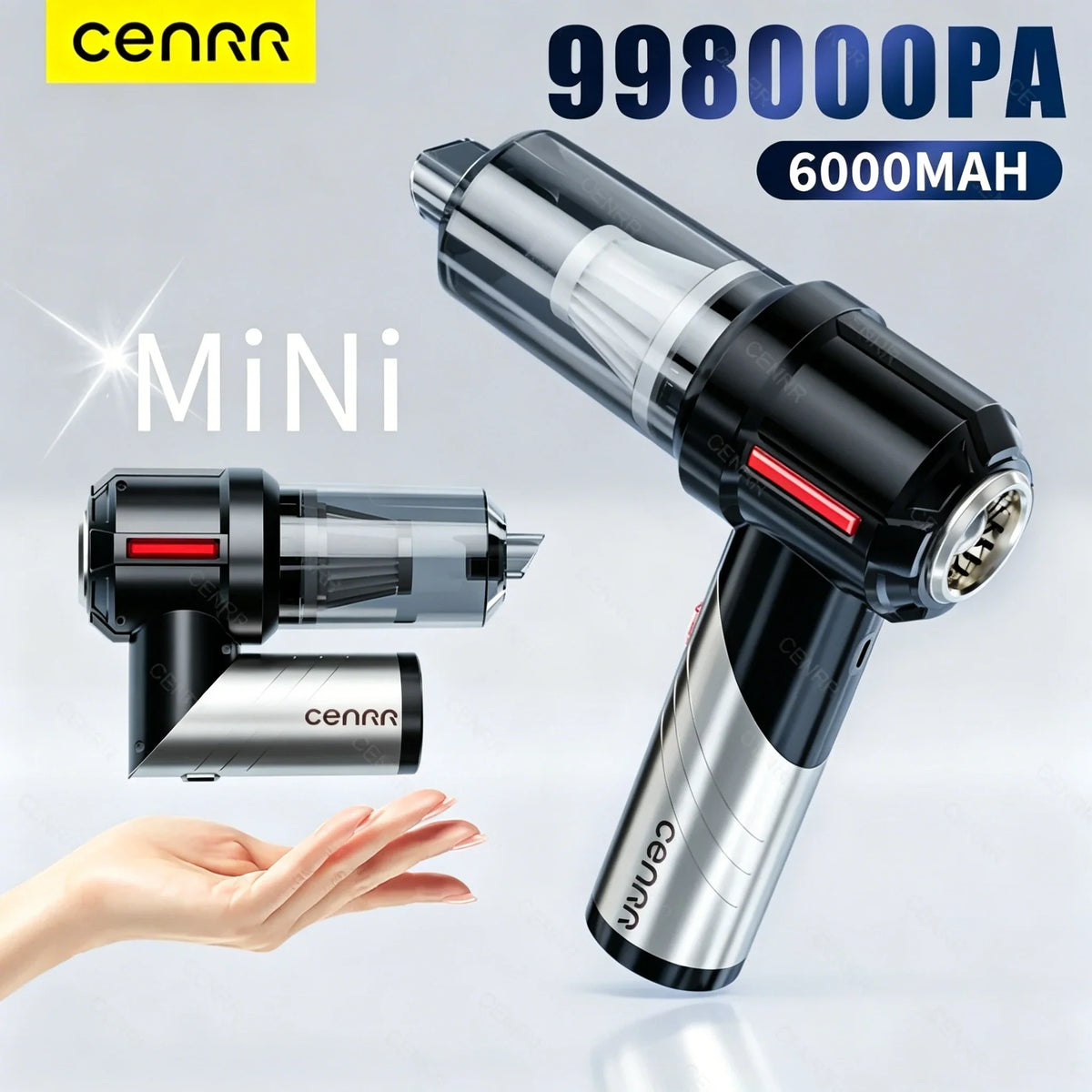 CENRR Cordless Handheld Car Vacuum Cleaner & Mini Blower