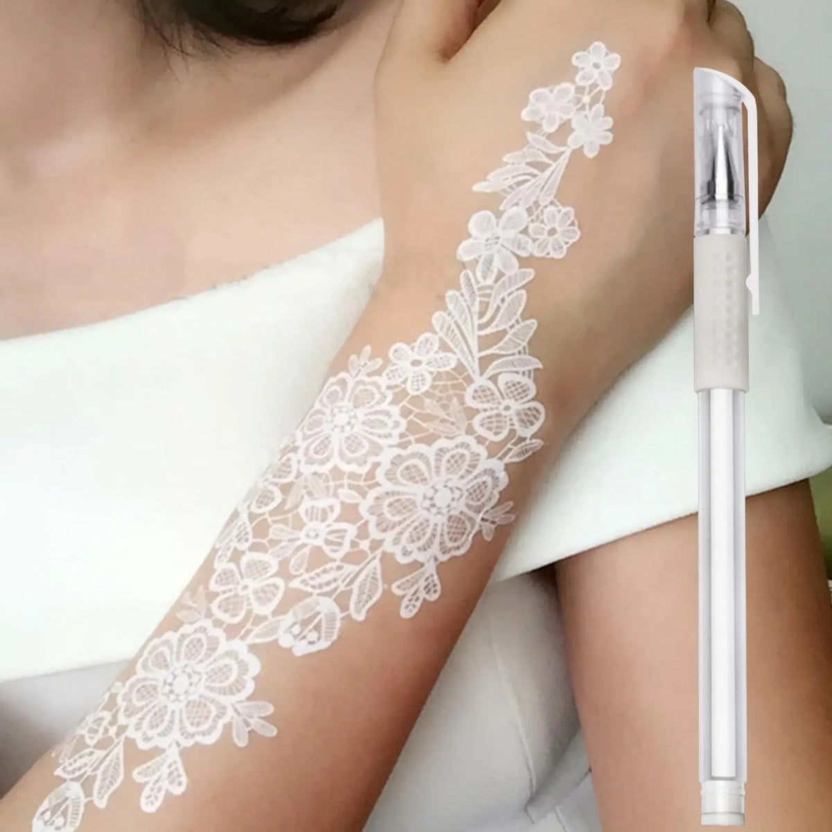 White Temporary Skin Marker Pen – Water-Soluble Scribe Pen