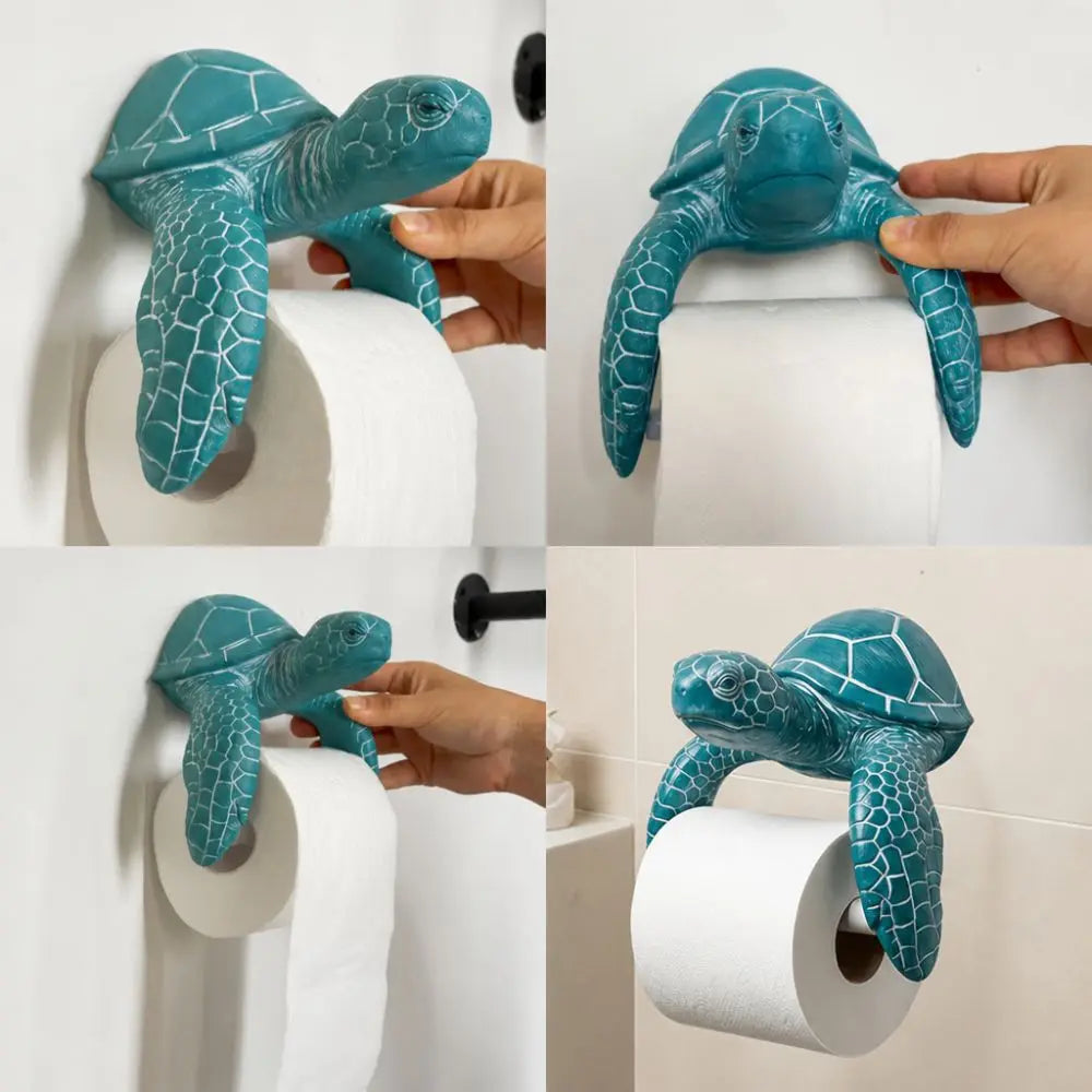 3D Printed Sea Turtle Toilet Paper Holder – Coastal Decor