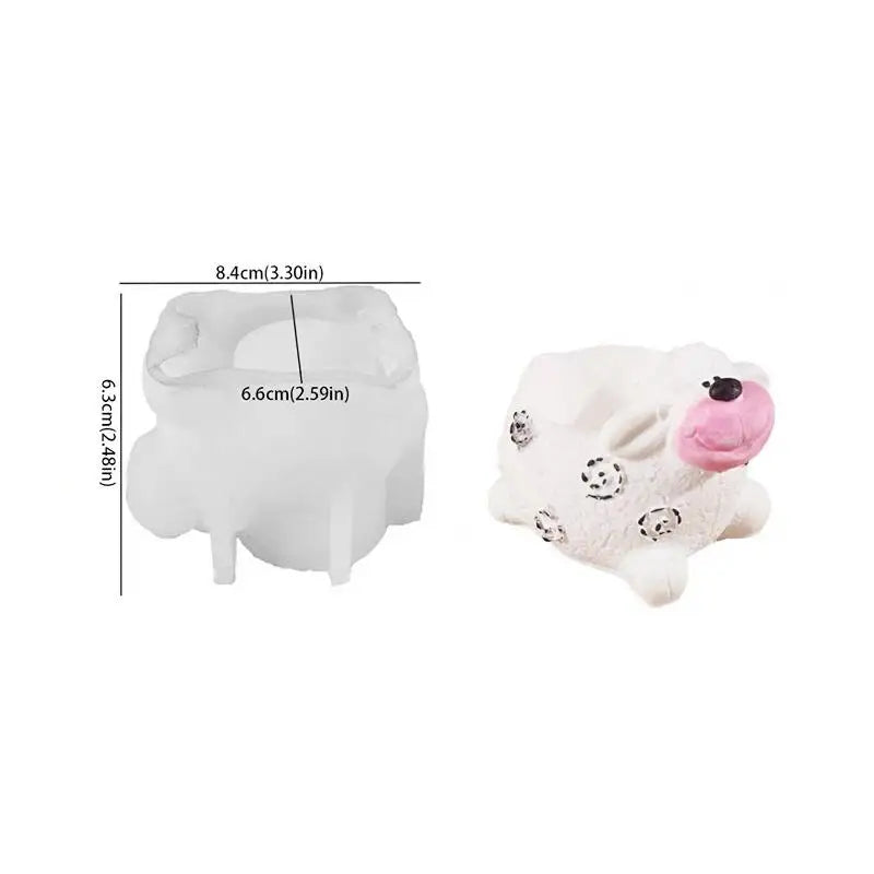 Sheep Flower Pot Silicone Mold – DIY Candle Resin Gypsum Craft