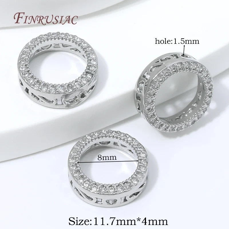 18K Gold Plated Zircon Spacer Beads | DIY Jewelry Making