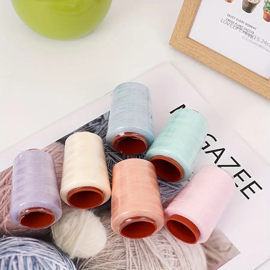 6-Color Polyester Sewing Thread Set – 800 Yards per Spool