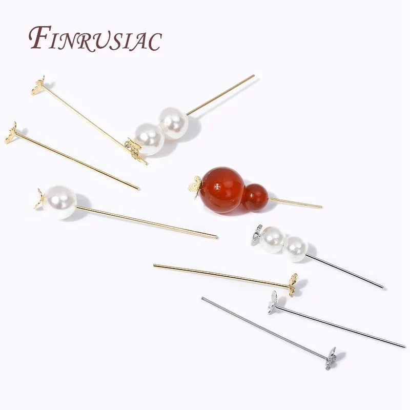 Butterfly Flat Head Pins 18K Gold Plated – 30mm & 40mm DIY Jewellery