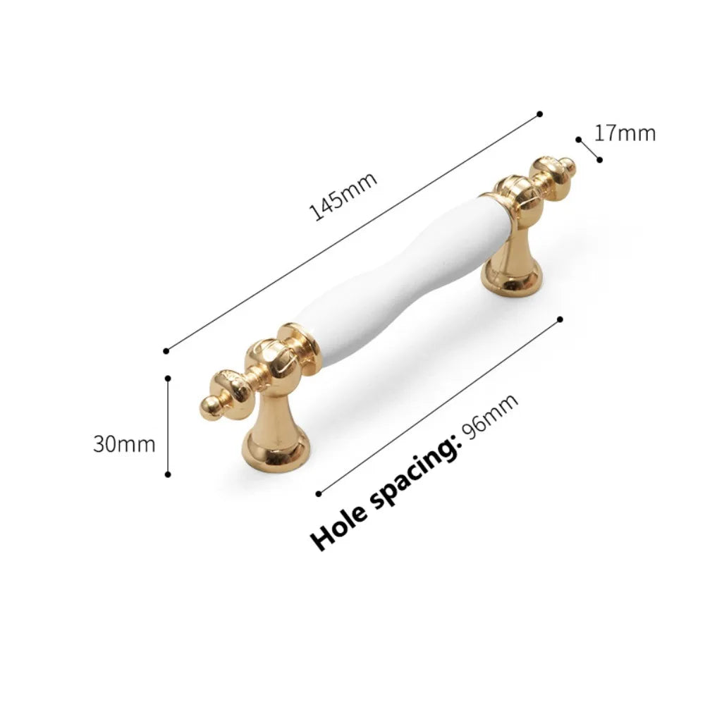 Modern Ceramic Cabinet Handles – Gold & Silver Drawer Pulls