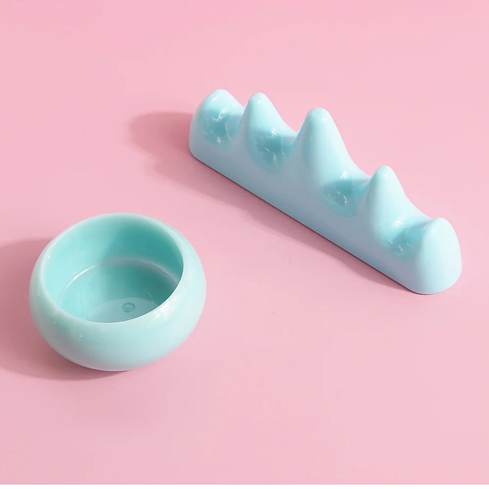 Professional Nail Brush Holder & Acrylic Liquid Powder Cup Set