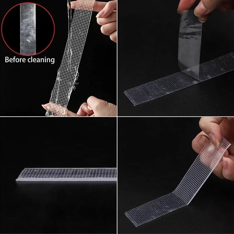 Clear Double-Sided Nano Tape – Removable & Waterproof 2–10m