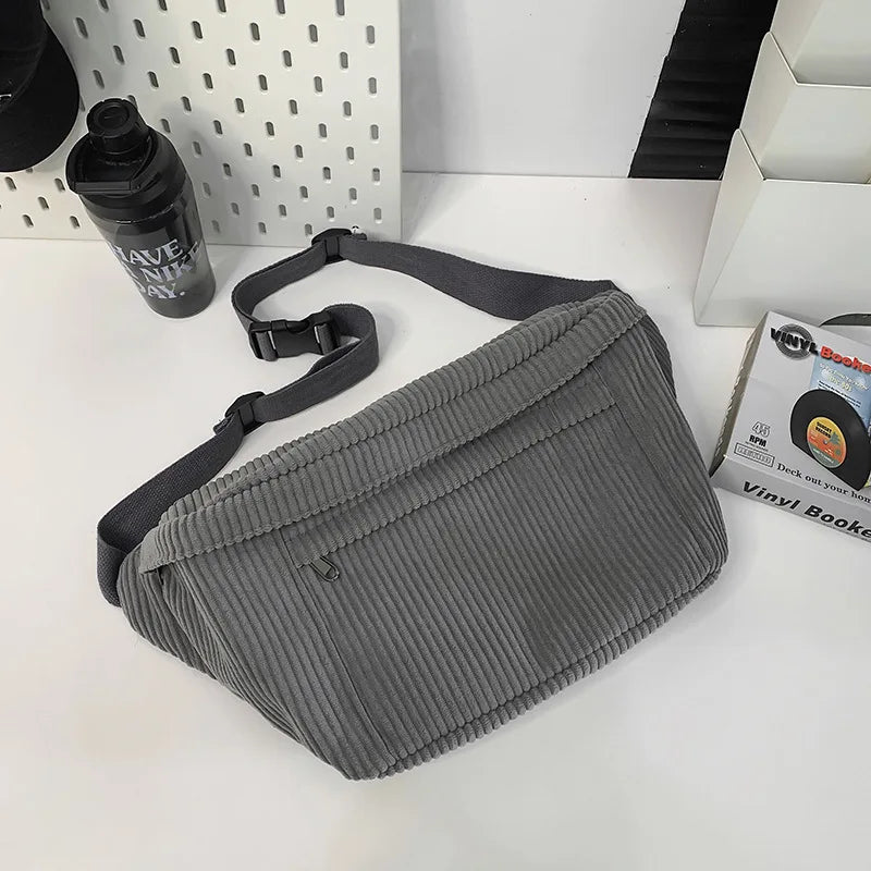Nixie Large Corduroy Chest Bag – Crossbody Sling Bag