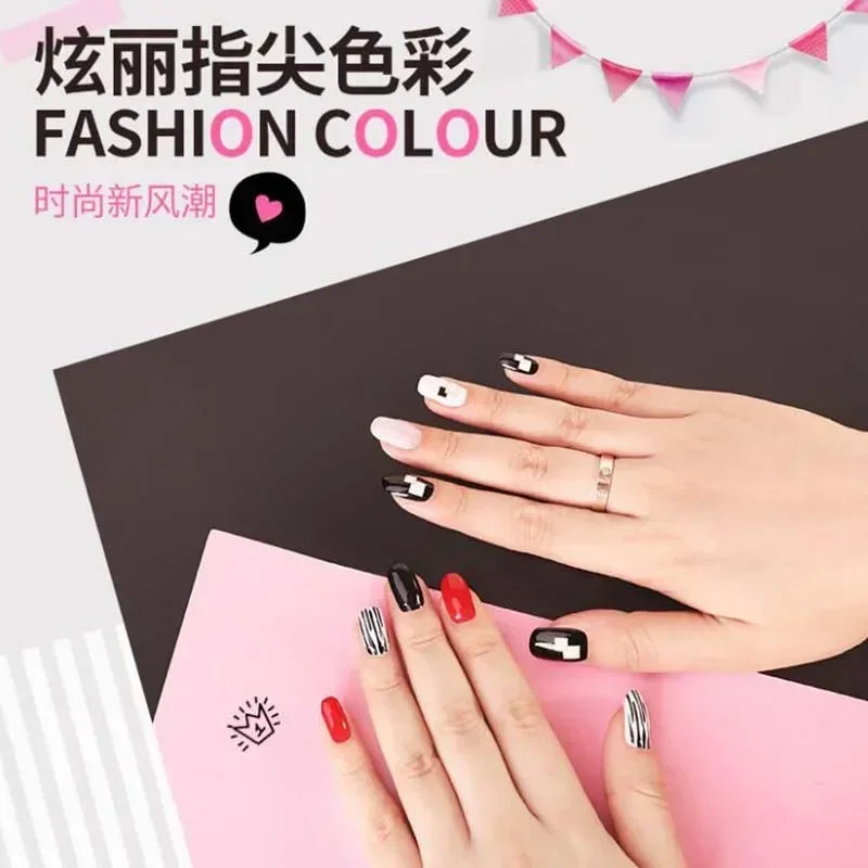 3D Cartoon Nail Decals – 3pcs Colorful Mixed Pattern Nail Stickers