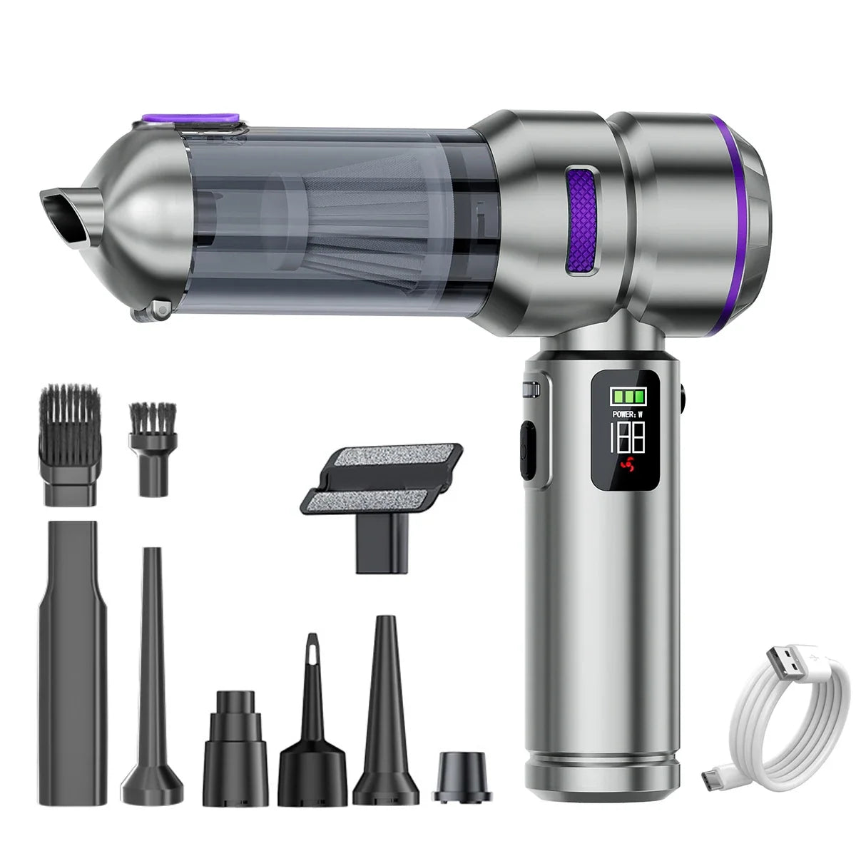 Raugee 17000Pa Cordless Car & Home Vacuum – Digital Display