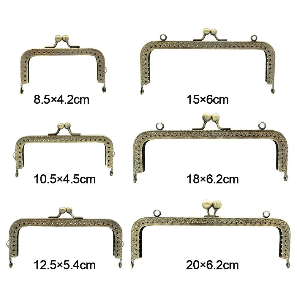 Metal Kiss Clasp Purse Frame for DIY Bag Making – 6 Sizes