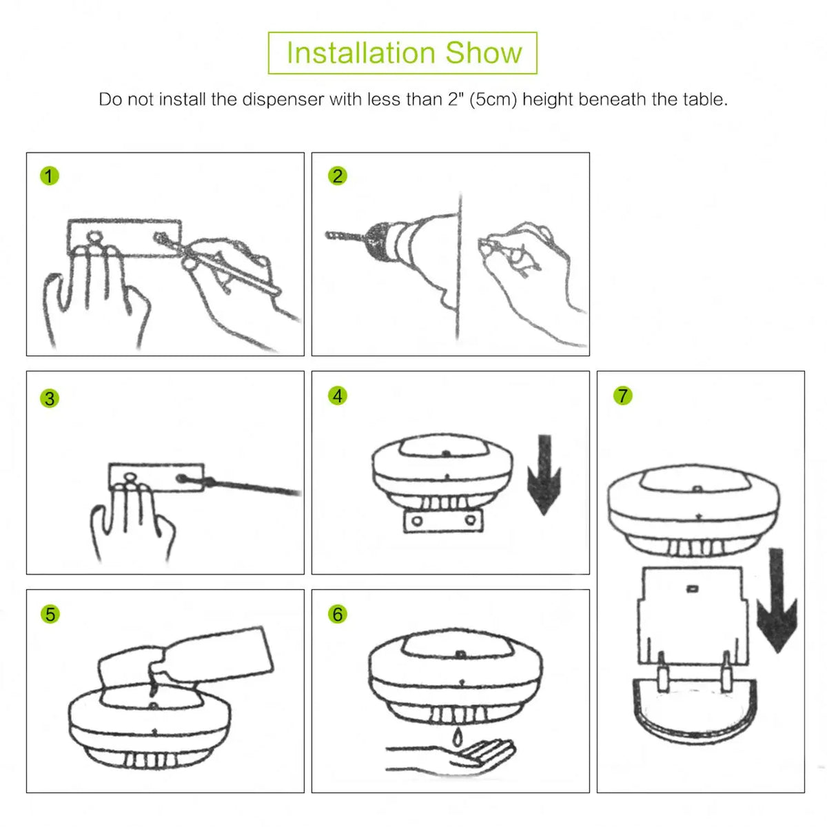 Automatic Touchless Foam Soap Dispenser 500ml Wall Mount
