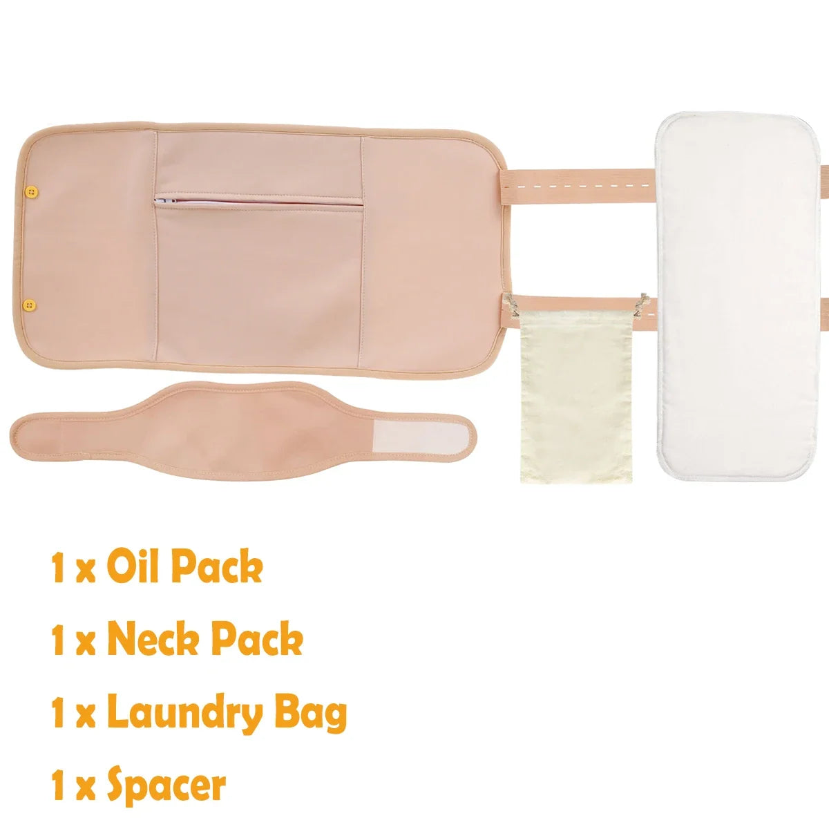 Reusable Castor Oil Pack Wrap Kit – Adjustable Waist & Neck