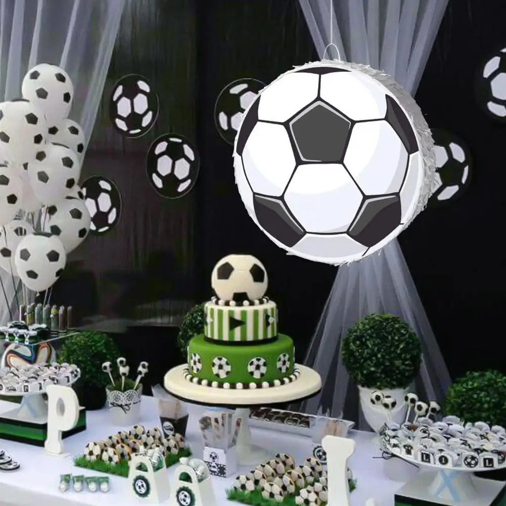 Soccer Ball Piñata Set with Stick, Blindfold & Confetti