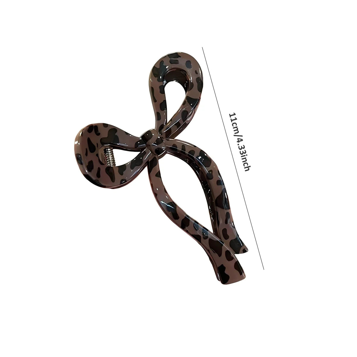 Large Leopard Bow Hair Claw Clip for Thick Hair – Vintage Style